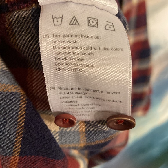 🔥EC🔥VISSLA 100% Cotton Plaid Button Down Collar Flannel Shirt. - Picture 6 of 9